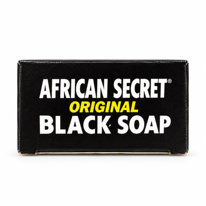 African Secret Classic Black Soap 115 g – end panel