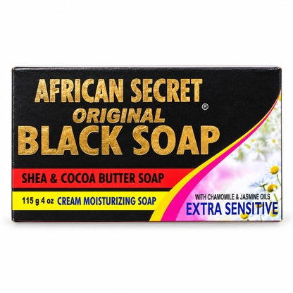 African Secret extra-sensitive Black Soap 115 g – front