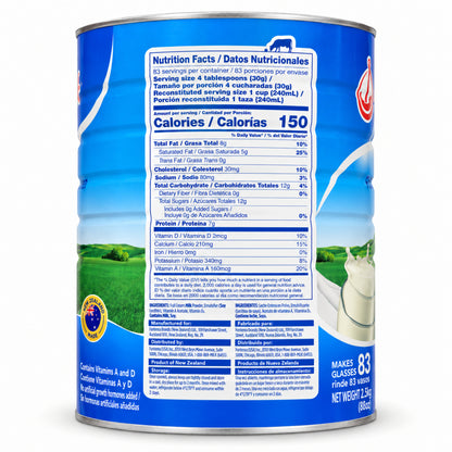 Anchor Full Cream Milk Powder 2.5 kg – nutrition and ingredients