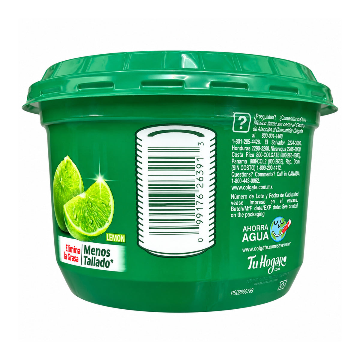 Axion Lime 425 g - barcode and side label on white background