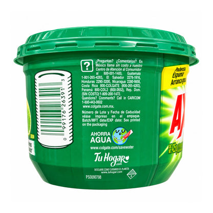 Axion Lime 425 g - barcode and side label on white background
