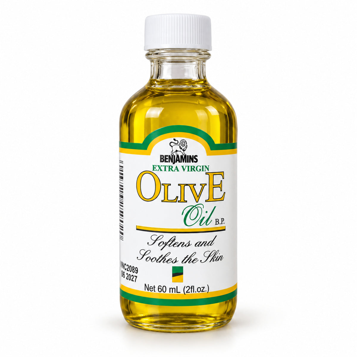 Benjamins Extra Virgin Olive Oil B.P. 60 mL skin-care oil front view