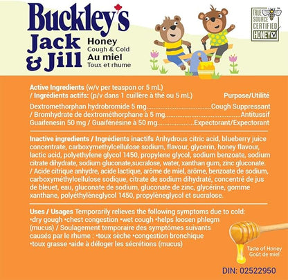 Buckley’s Jack & Jill Honey Cough & Cold Syrup for Kids 115ml | Day & Night Relief