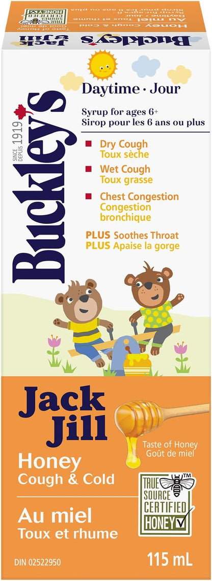 Buckley’s Jack & Jill Honey Cough & Cold Syrup for Kids 115ml | Day & Night Relief