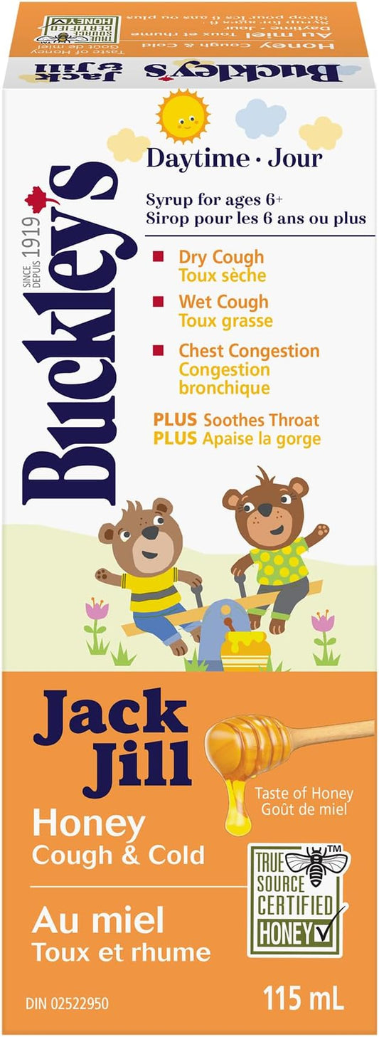 Buckley’s Jack & Jill Honey Cough & Cold Syrup for Kids 115ml | Day & Night Relief