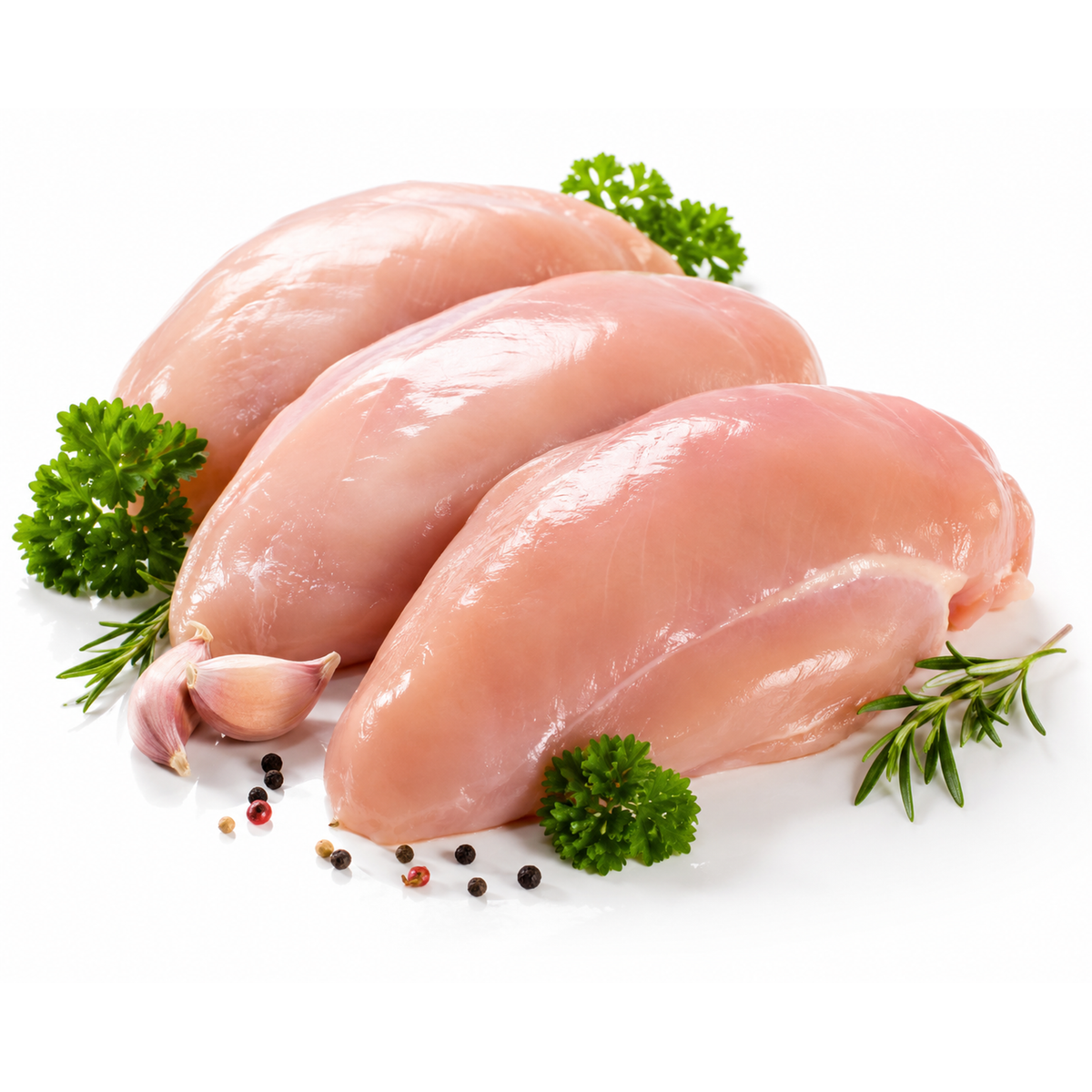Boneless Chicken Breast — ingredient reference on white background