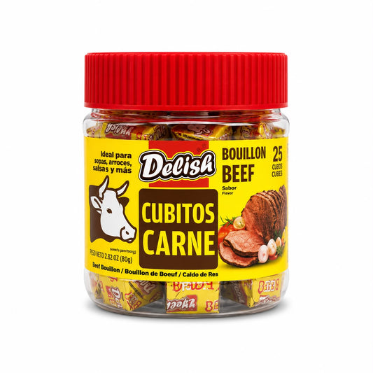 Delisa Beef Bouillon Cubes – 25 Count, 2.82 oz