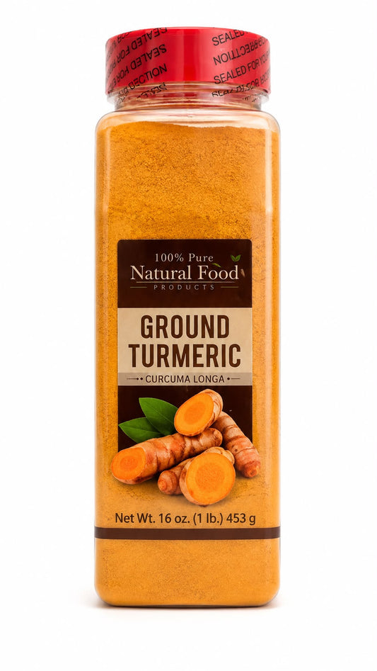 Natural Food Products Ground Turmeric Powder 16 oz (1 lb / 453 g) | Pure Curcuma Longa