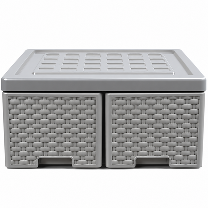 Upper drawers, recessed handles and moulded top detail