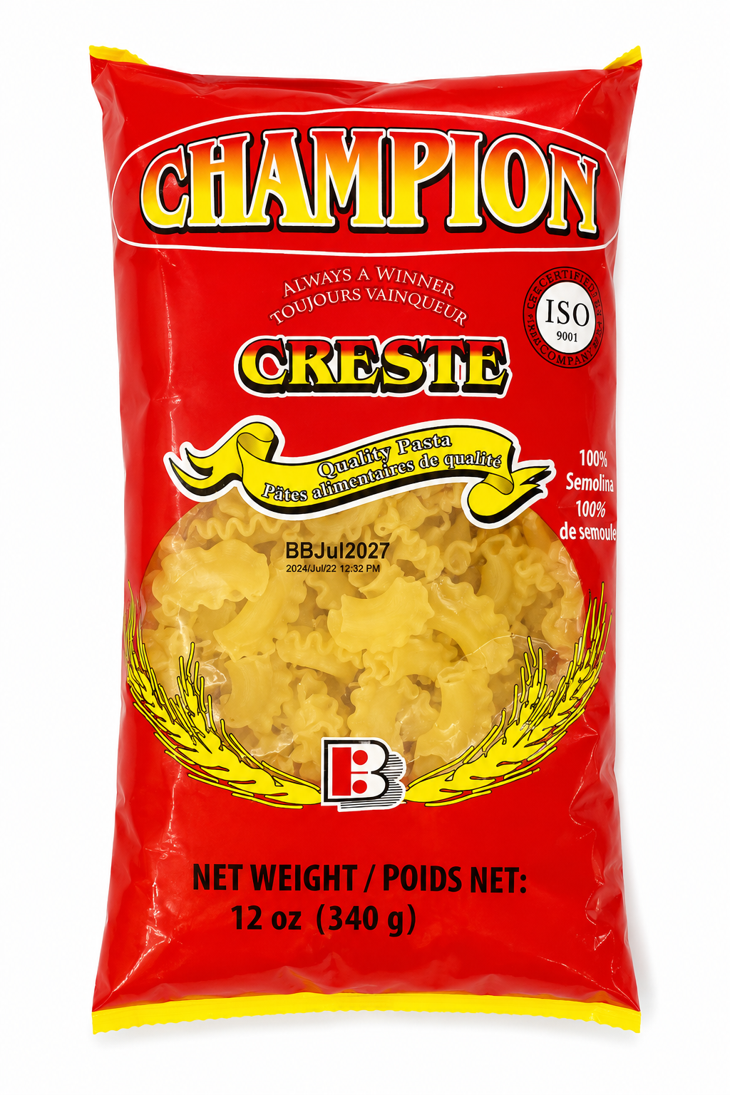 Champion Creste Pasta 12 oz (340g)
