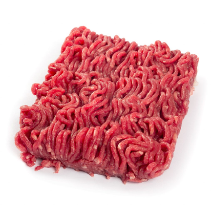 Minced beef — illustrative ingredient photograph on white background
