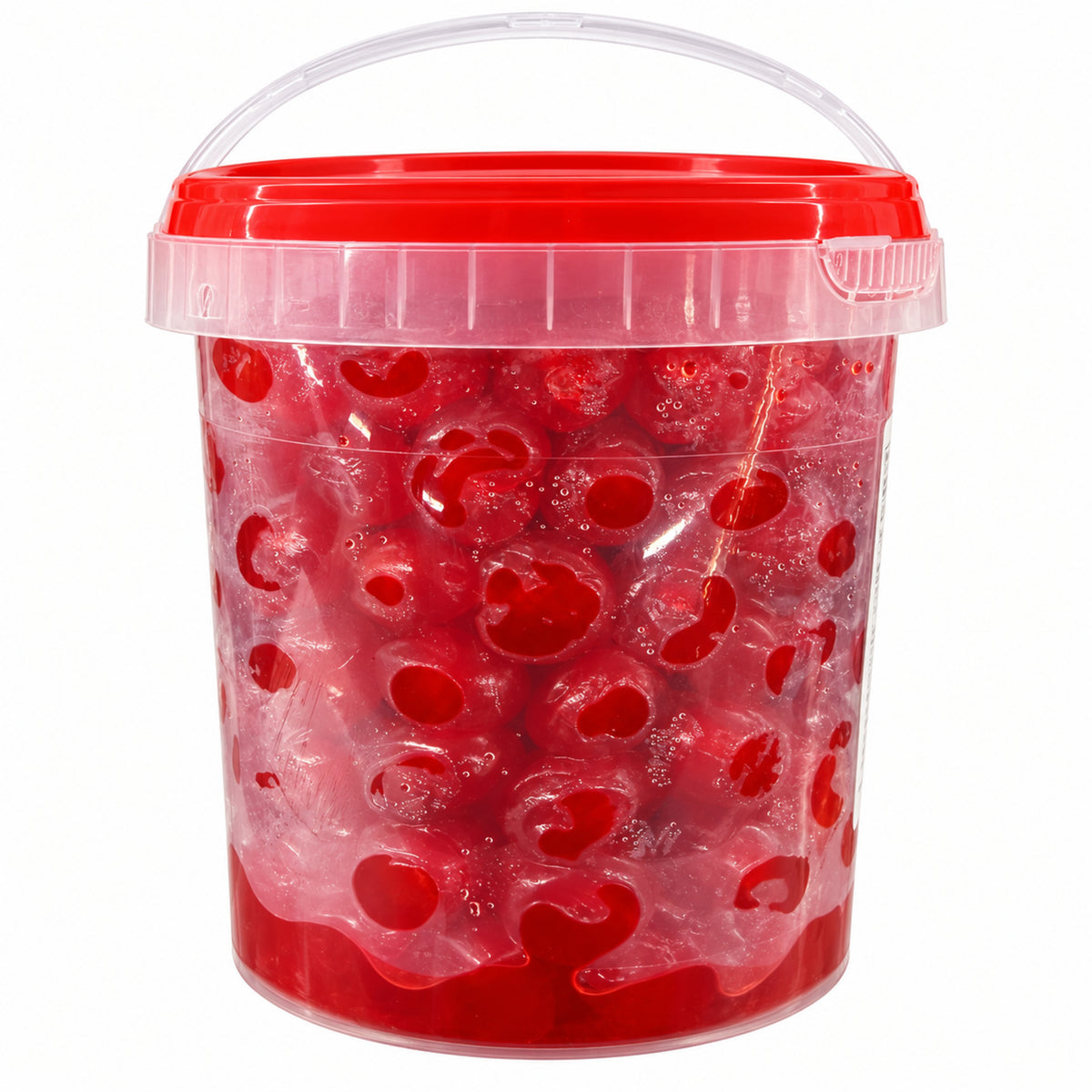 Clover Harvest Whole Candied Red Cherries 1 kg – rear tub view