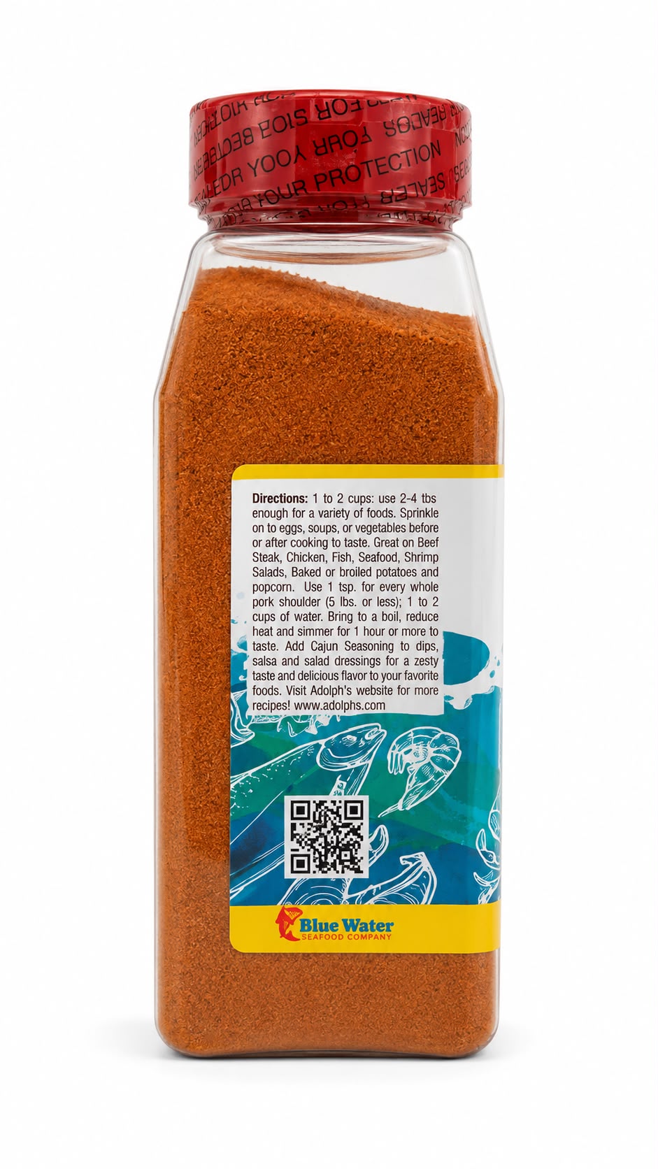 Blue Water Cajun Seasoning 32 oz (2 lb / 907 g) | All-Purpose Cajun Seafood & Meat Seasoning