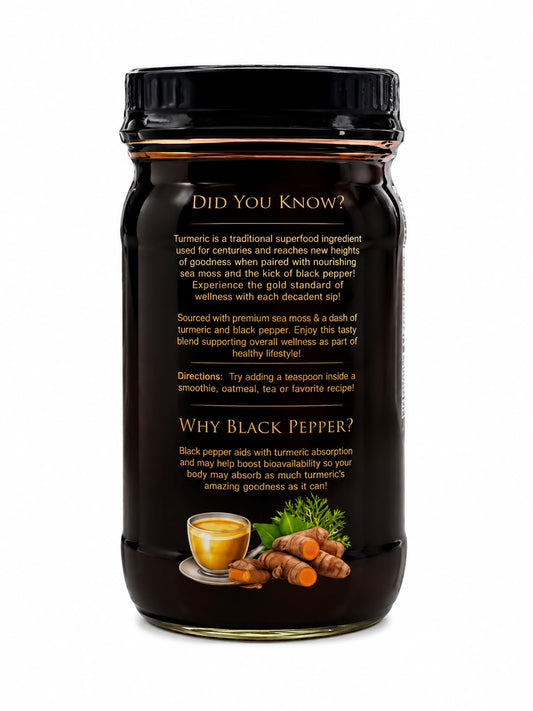 Turmeric Sea Moss + Black Pepper Gold Recipe – 16 oz (454 g)
