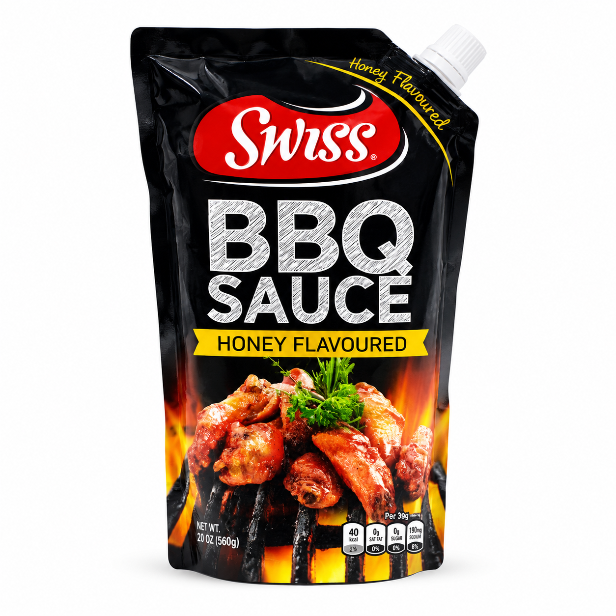 Swiss Honey Flavoured BBQ Sauce – 20 oz (560 g) Squeeze Pouch