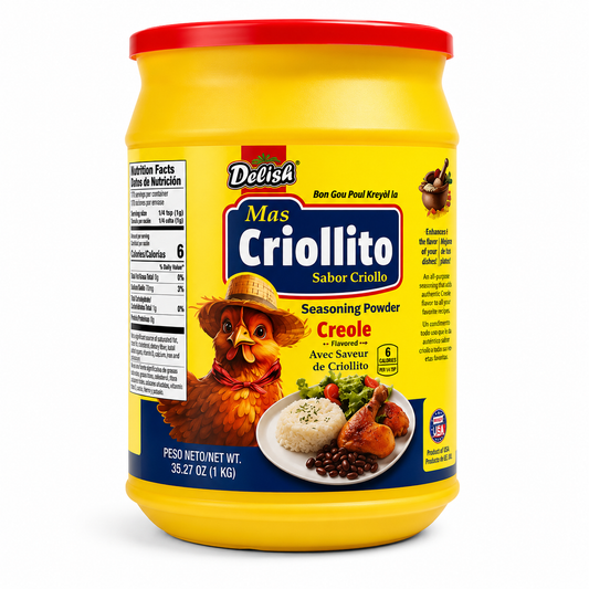Delish Mas Criollito Creole Seasoning Powder 35.27 oz (1 kg)