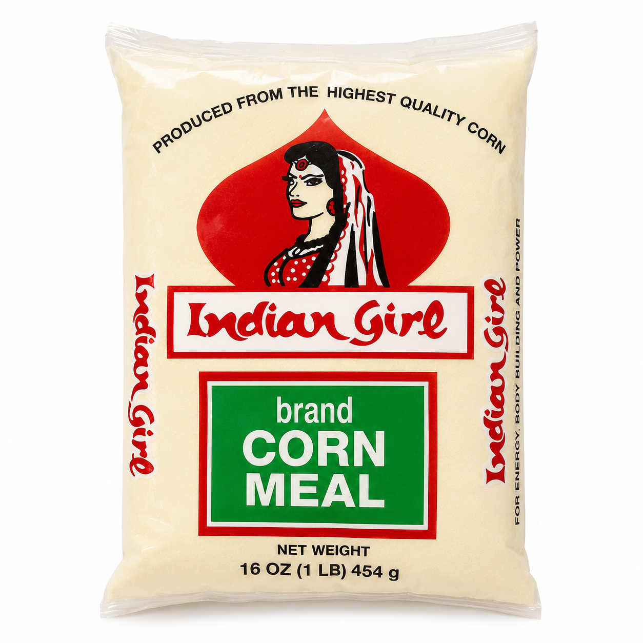 Indian Girl Brand Corn Meal 16 oz (1 lb) – Premium Ground Cornmeal