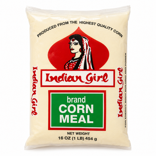 Indian Girl Brand Corn Meal 16 oz (1 lb) – Premium Ground Cornmeal