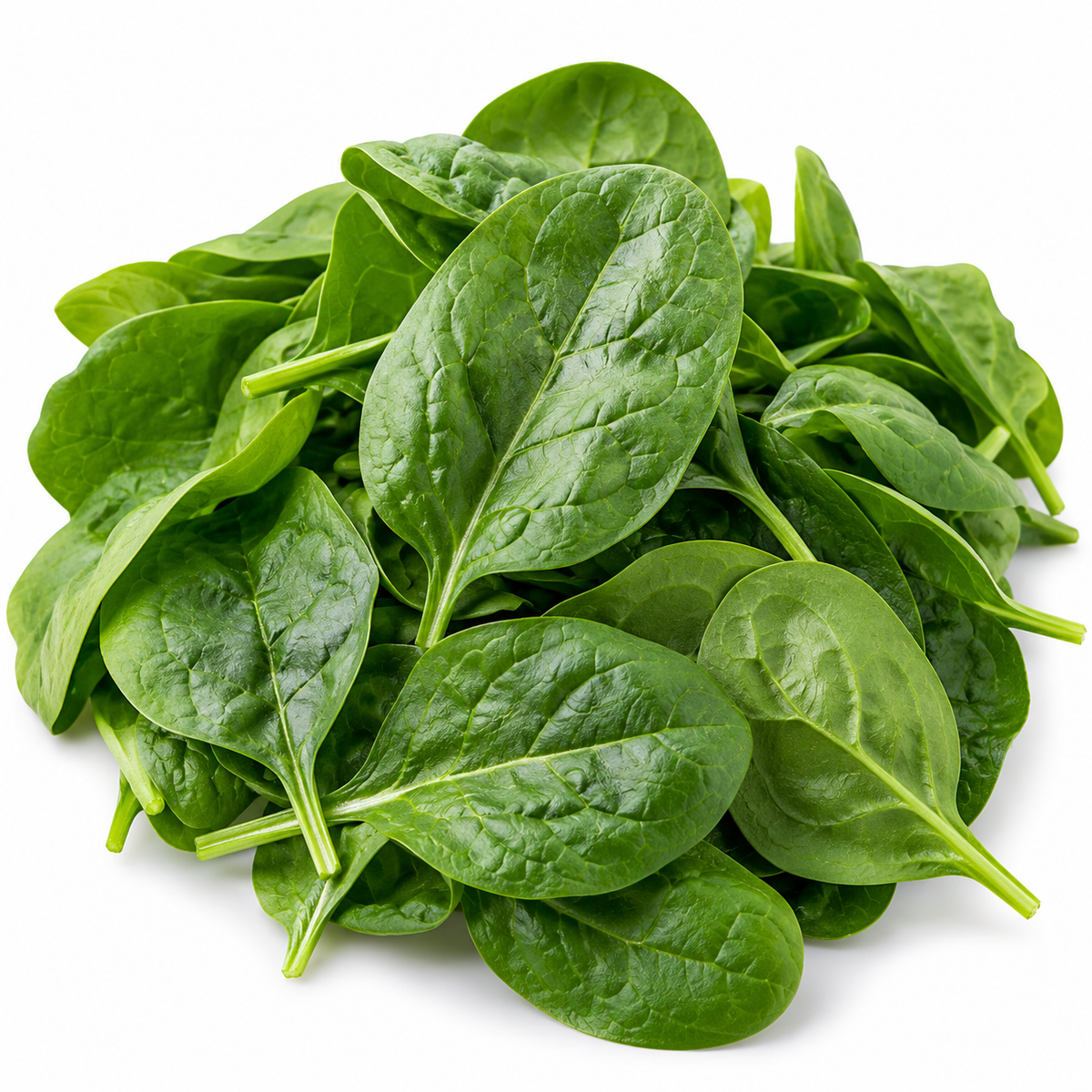 Representative Baby Spinach on white background