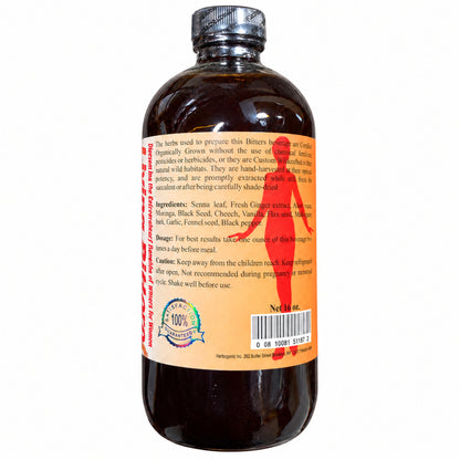 Herboganic Women Wellness Living Bitters – 16 oz – label details