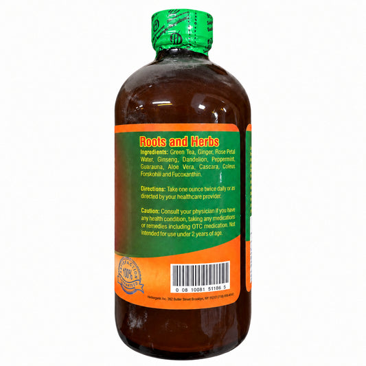 Herboganic Lose Weight Living Bitters – 16 oz – label details