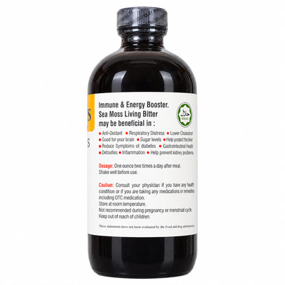 Herboganic Sea Moss Living Bitters 16 oz – directions and caution