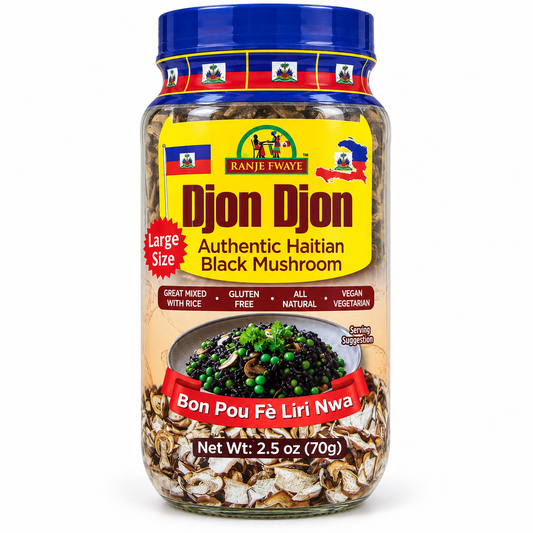 Ranje Fwaye Djon Djon Authentic Haitian Black Mushroom 2.5 oz (70g)