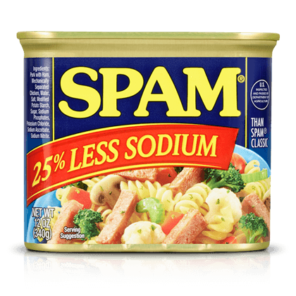SPAM 25% Less Sodium Luncheon Meat 12 oz