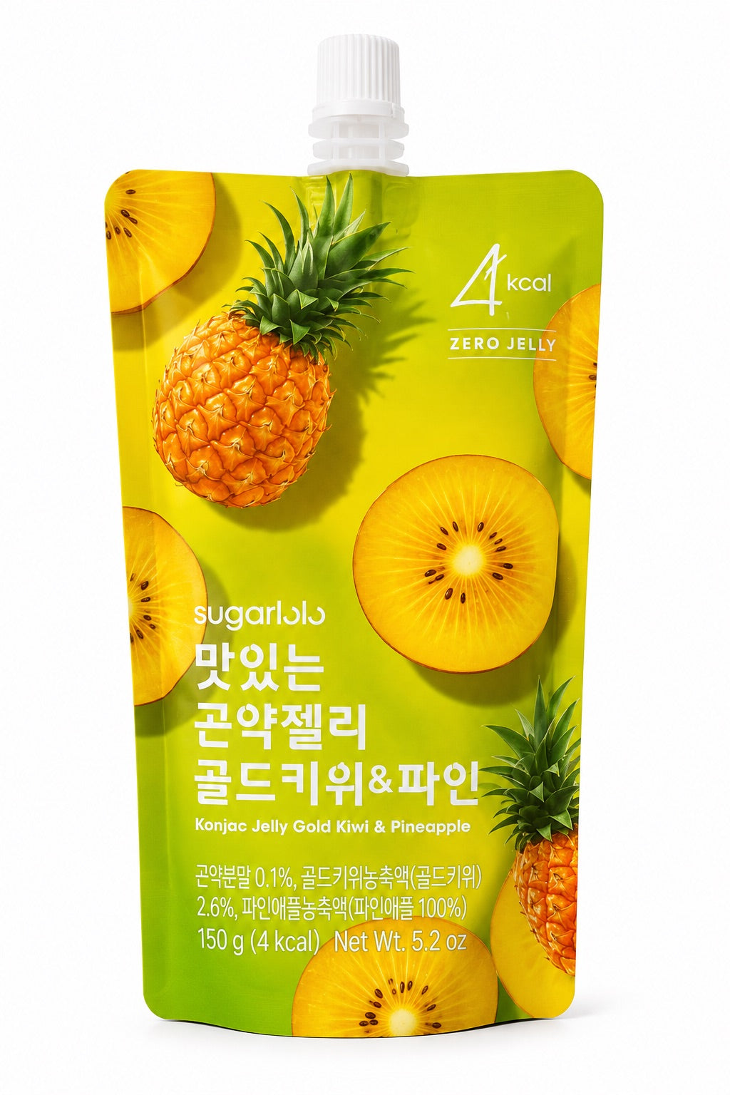 SugarLolo Konjac Jelly Gold Kiwi & Pineapple 5.2 oz