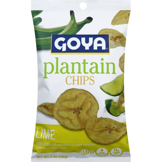 Goya Plantain Chips Lime Low Sodium 5 oz