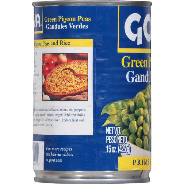 Goya Green Pigeon Peas Gandules Verdes 15 oz image 3