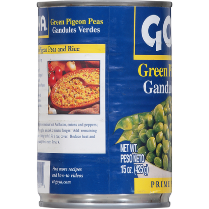 Goya Green Pigeon Peas Gandules Verdes 15 oz image 3