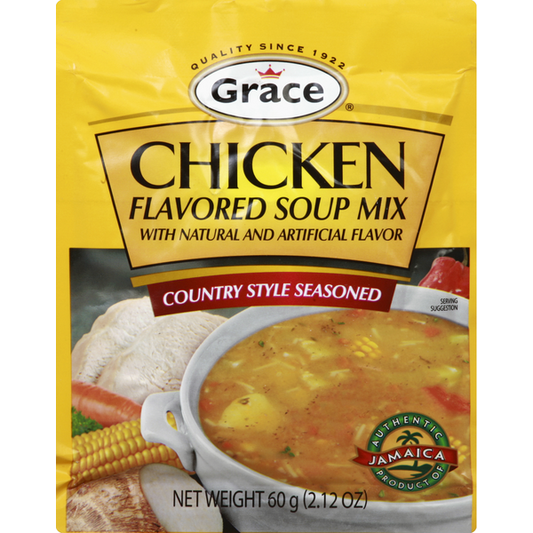Grace Soup Mix, Chicken Flavored, Country Style Seasoned 2.12 oz