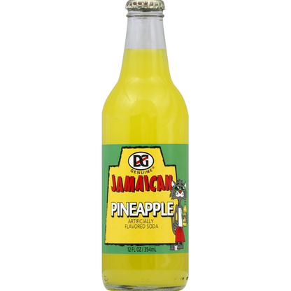 DG Genuine Jamaican Pineapple Soda – 6 Pack (12 fl oz Bottles)