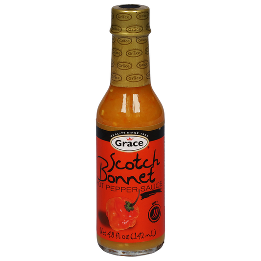 Grace Hot Pepper Sauce, Scotch Bonnet 4.8 fl oz