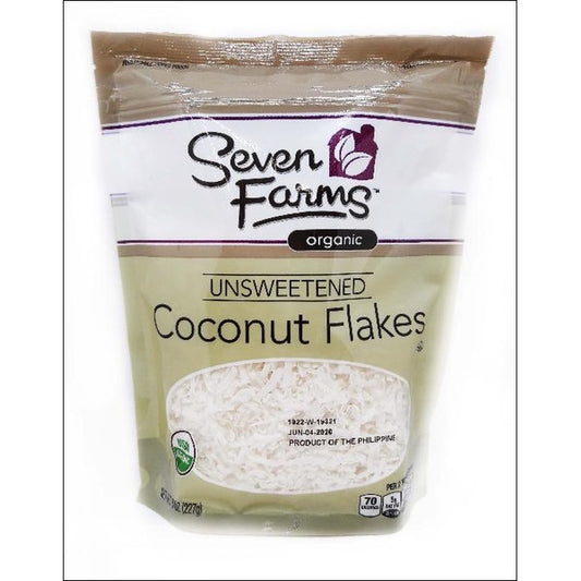 Seven Farms Unsweetened Coconut Flakes 8 oz