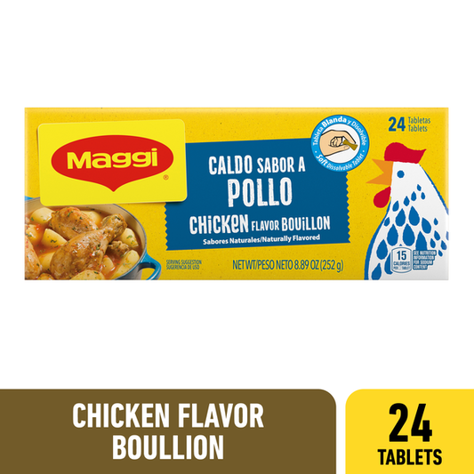 Maggi Chicken Flavor Bouillon Tablets 24 Count 8.89 oz