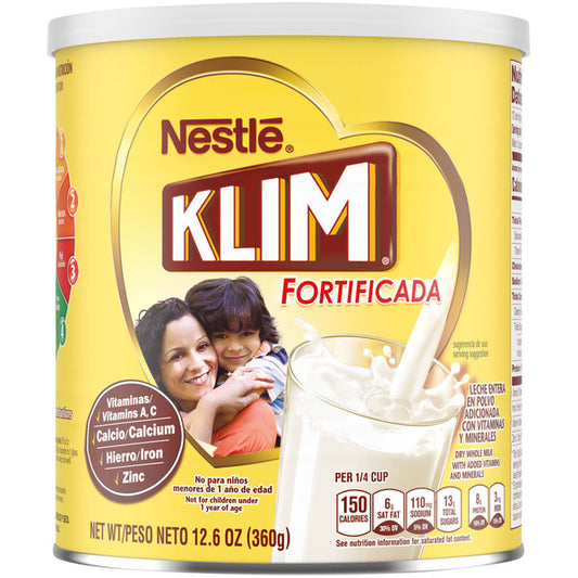 Nestlé Klim Fortificada Dry Whole Milk Powder 12.6 oz
