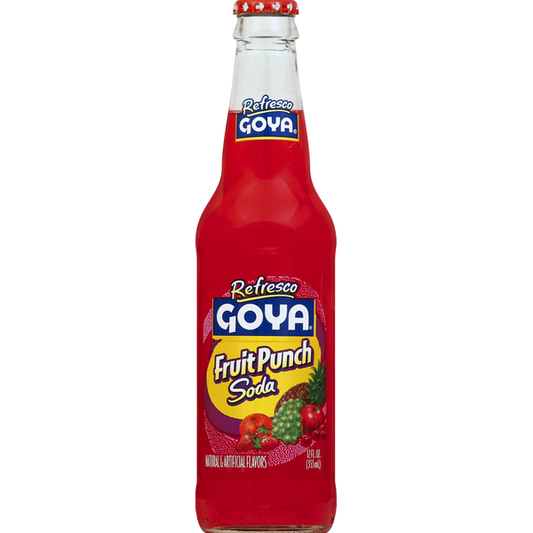 Goya Refresco Fruit Punch Soda 12 fl oz