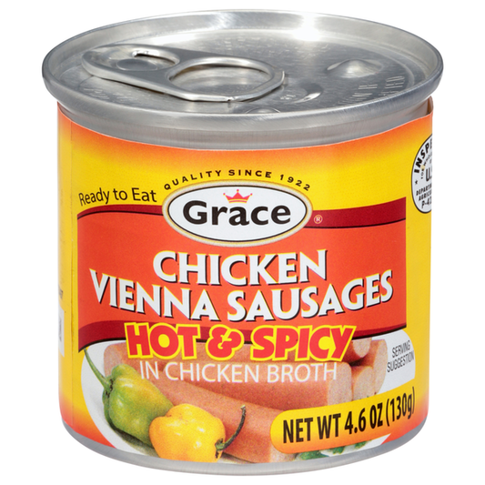 Grace Hot & Spicy Chicken Vienna Sausages in Chicken Broth 4.6 oz