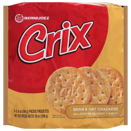 Crix Crackers, Bran & Oat 3 x 3.4 oz
