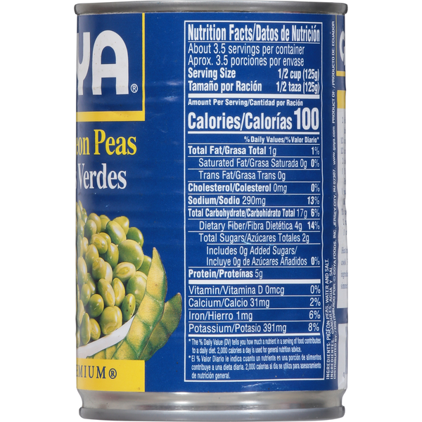 Goya Green Pigeon Peas Gandules Verdes 15 oz image 4