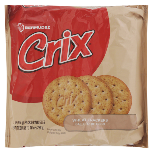 Bermudez Crix Crackers, Whole Wheat 10 oz