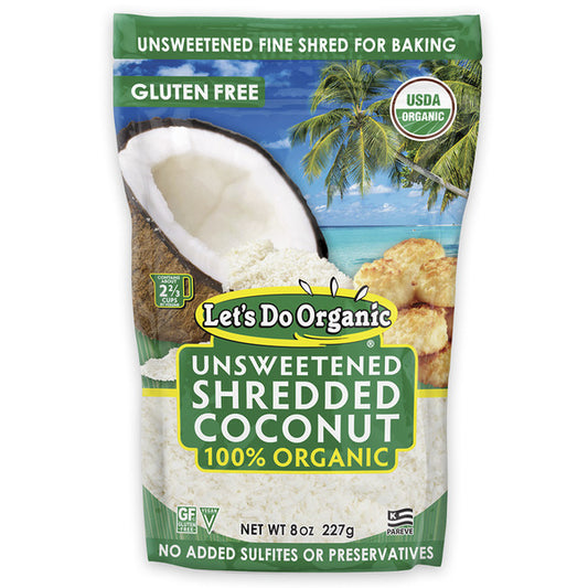 Let's Do Organic Unsweetened Shredded Coconut 8 oz