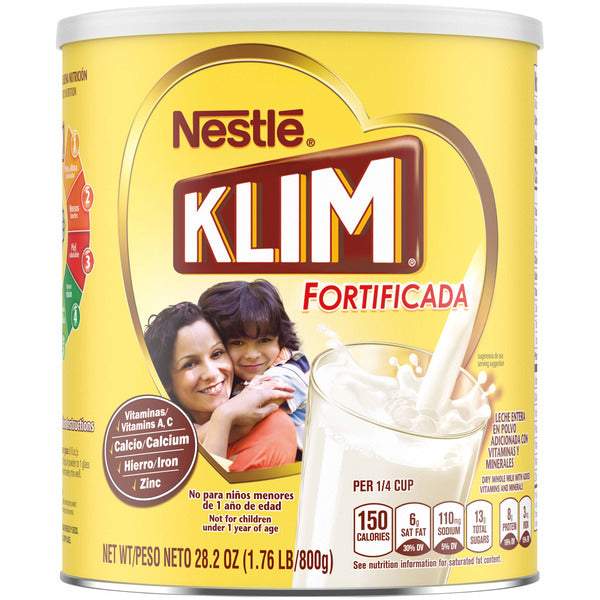 Nestlé Klim Fortificada Dry Whole Milk Powder 28.2 oz