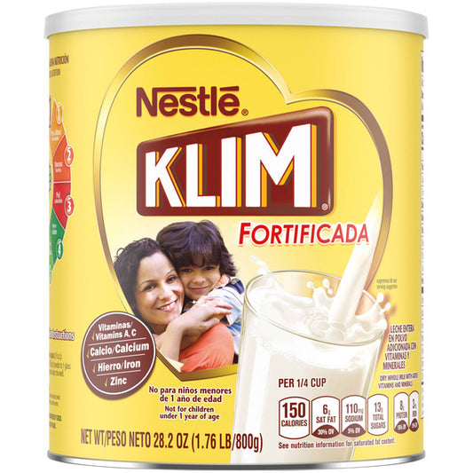 Nestlé Klim Fortificada Dry Whole Milk Powder 28.2 oz