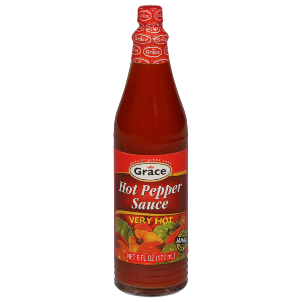 Grace Hot Pepper Sauce, Very Hot 6 fl oz