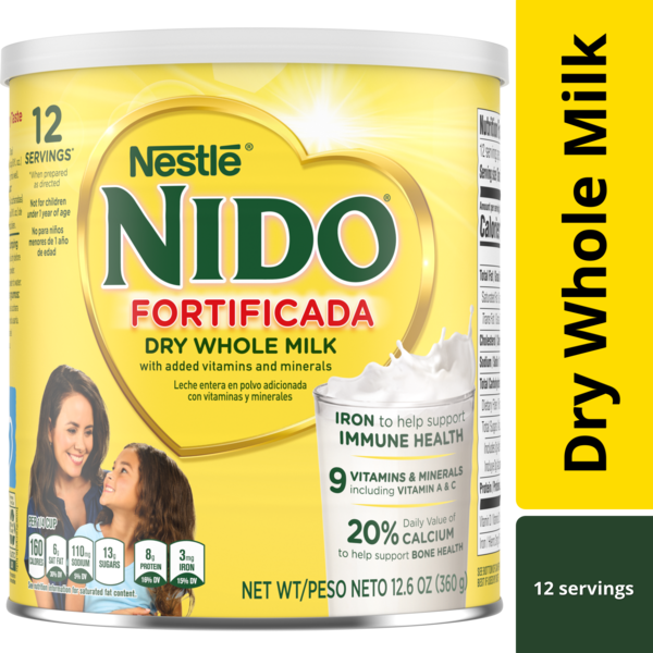 Nestlé Nido Fortificada Dry Whole Milk Powder 12.6 oz