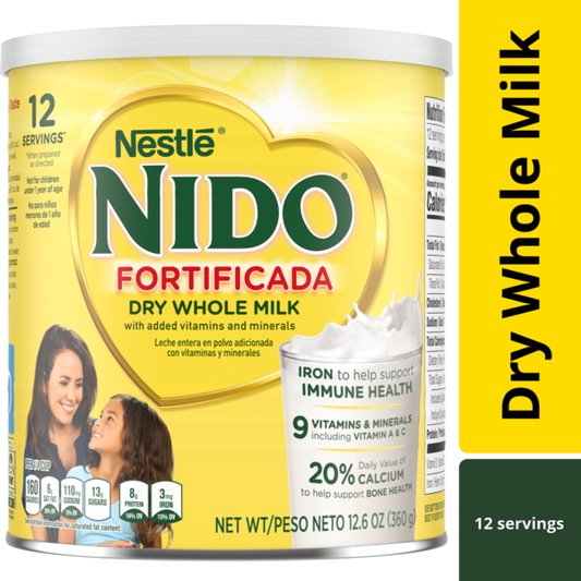 Nestlé Nido Fortificada Dry Whole Milk Powder 12.6 oz