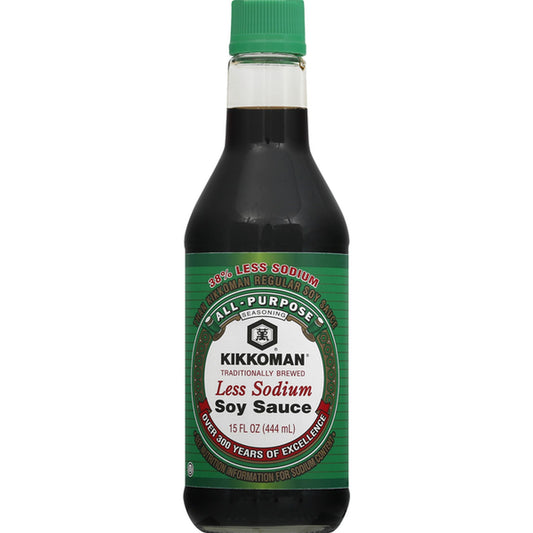 Kikkoman Soy Sauce, Less Sodium 15 fl oz product image
